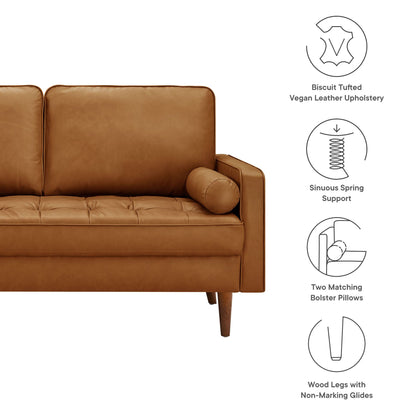 Valour Tufted Vegan Leather Loveseat by Modway