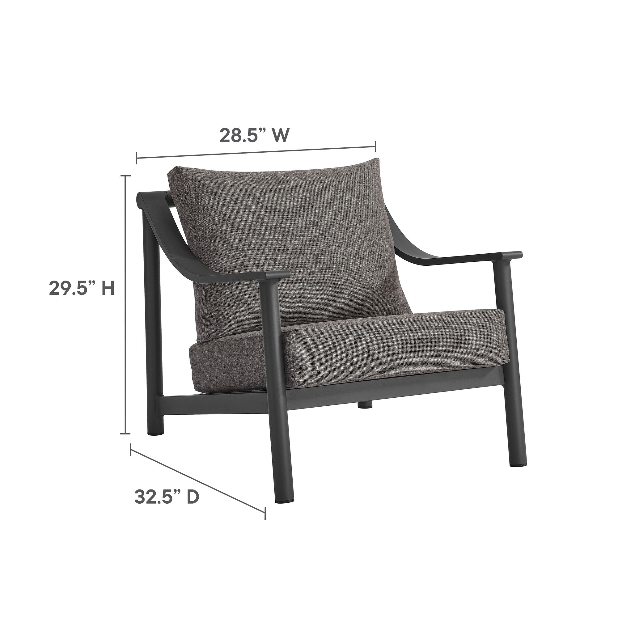 Terrace 4-Piece Outdoor Patio Aluminum Furniture Set by Modway