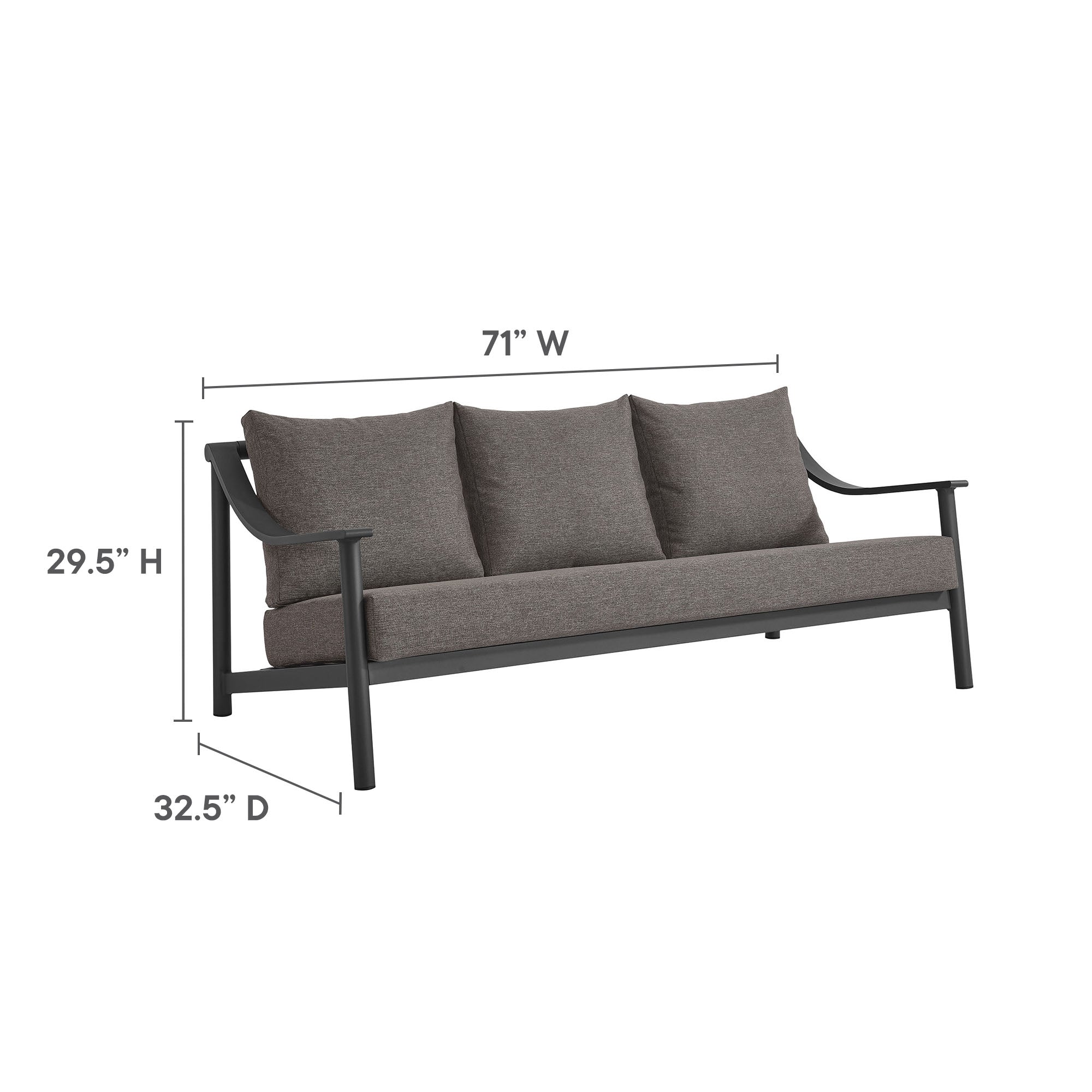 Terrace Outdoor Patio Aluminum Sofa By HouseBean