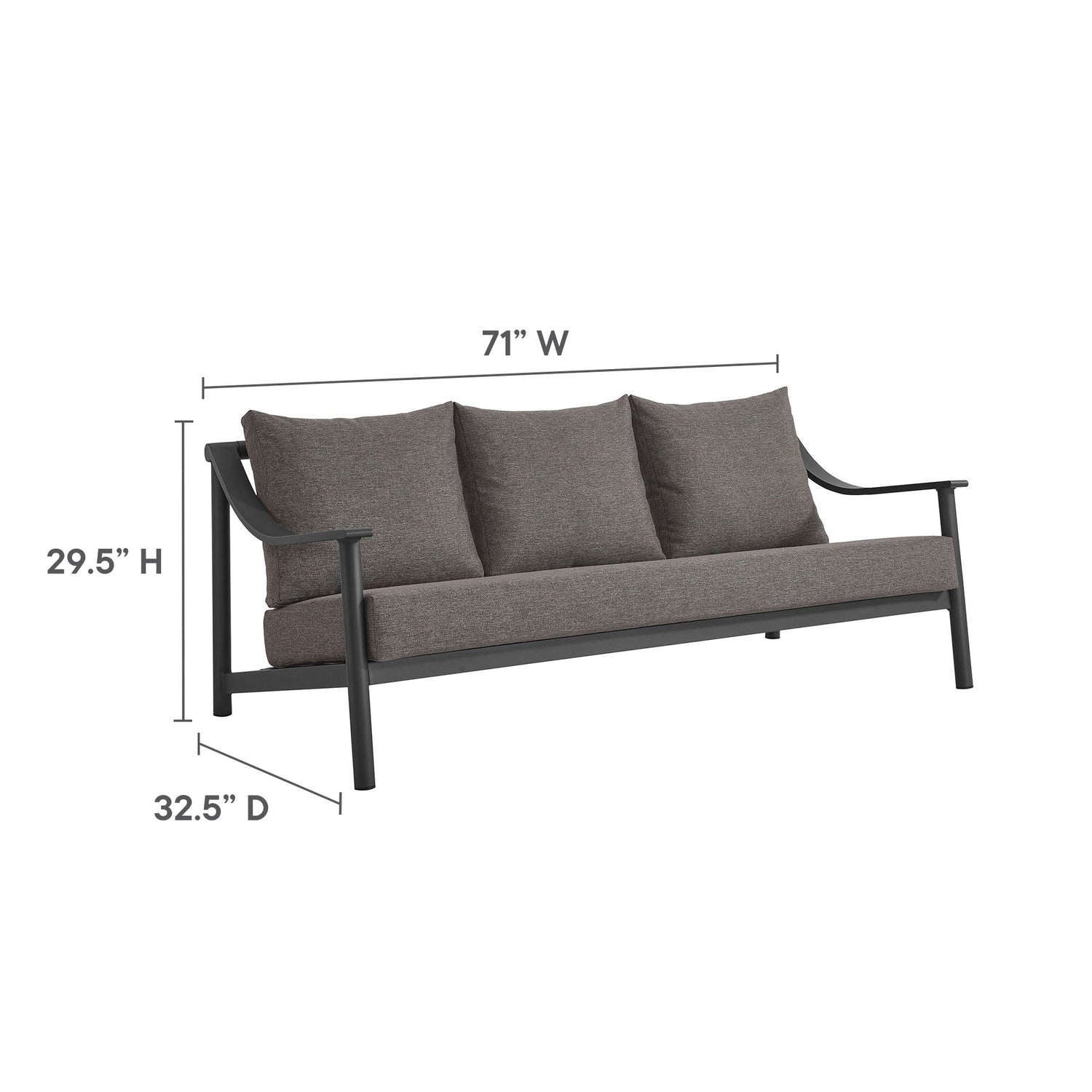 Terrace 4-Piece Outdoor Patio Aluminum Furniture Set by Modway