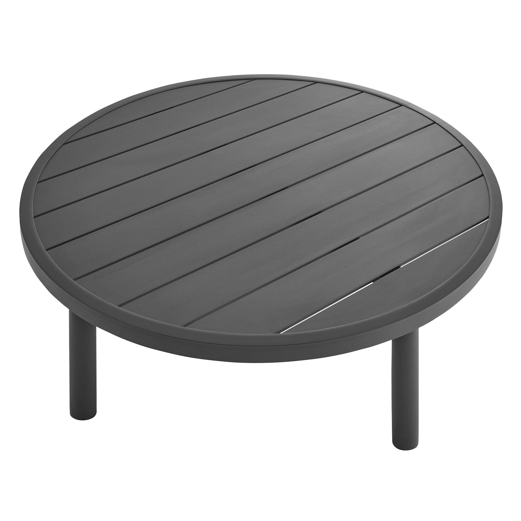 Terrace 35&quot; Outdoor Patio Aluminum Round Coffee Table by Modway