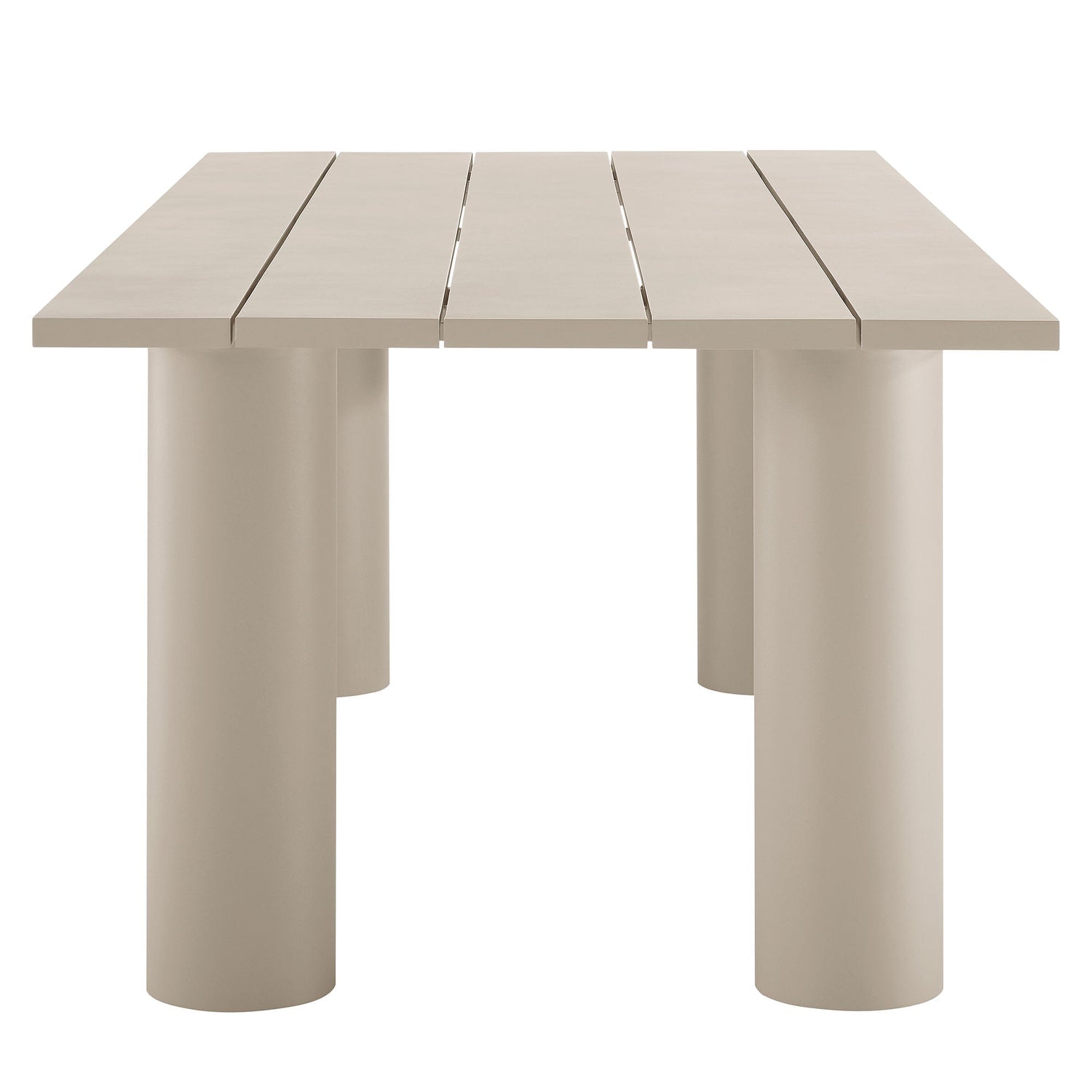 Nautica Outdoor Patio 87&quot; Rectangular Aluminum Dining Table by Modway