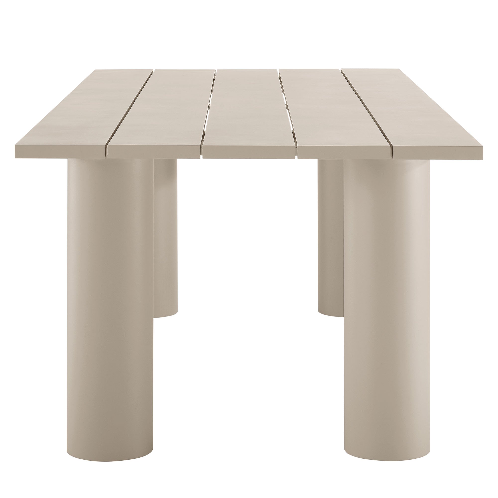Nautica Outdoor Patio 87&quot; Rectangular Aluminum Dining Table by Modway