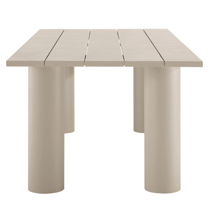 Nautica Outdoor Patio 87&quot; Rectangular Aluminum Dining Table by Modway