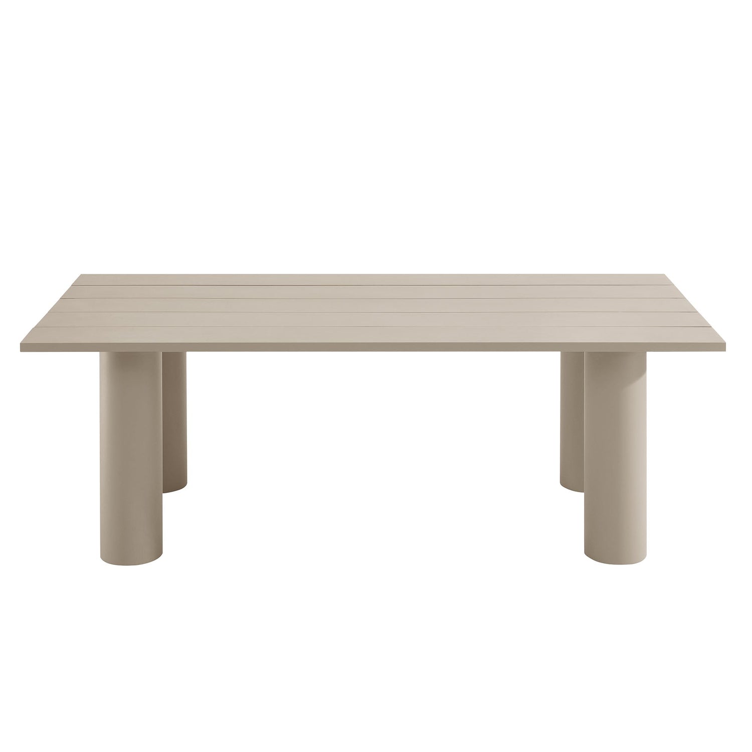 Nautica Outdoor Patio 87&quot; Rectangular Aluminum Dining Table by Modway