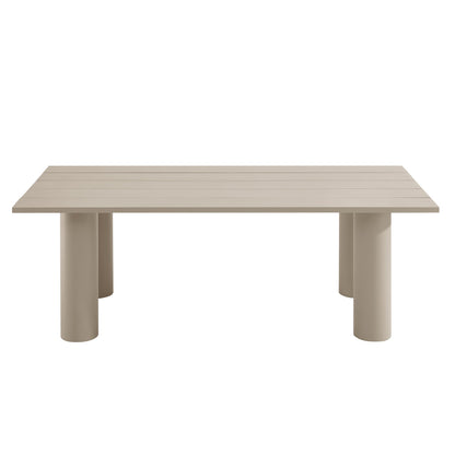 Nautica Outdoor Patio 87&quot; Rectangular Aluminum Dining Table by Modway