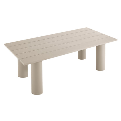 Nautica Outdoor Patio 87&quot; Rectangular Aluminum Dining Table by Modway