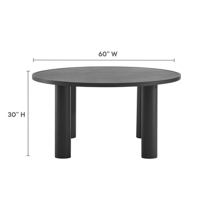 Nautica Outdoor Patio 60&quot; Round Aluminum Dining Table by Modway
