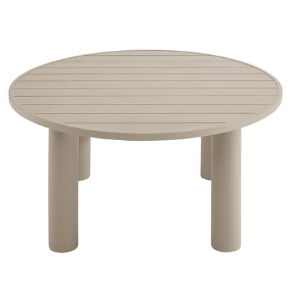 Nautica Outdoor Patio 60&quot; Round Aluminum Dining Table by Modway