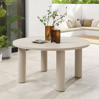 Nautica Outdoor Patio 60&quot; Round Aluminum Dining Table by Modway