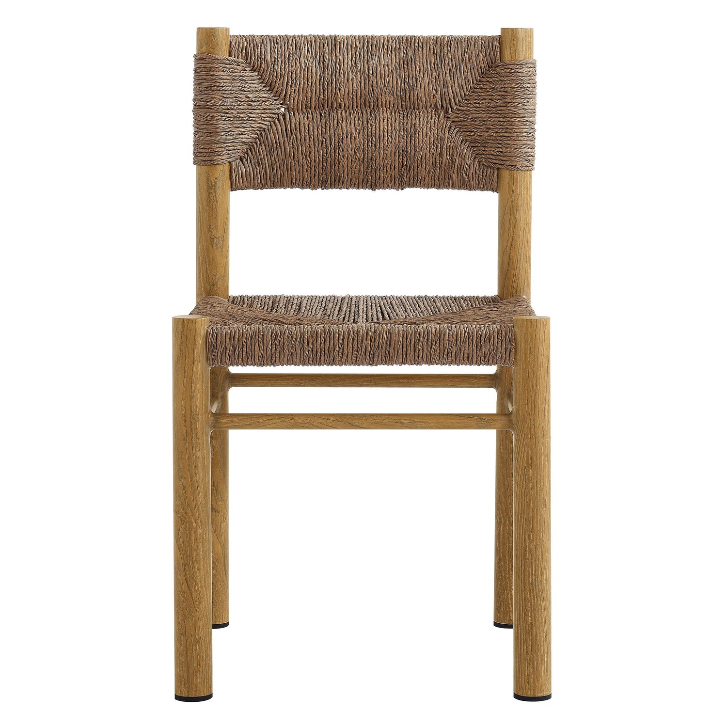 Parkland 7-Piece Rectangular Outdoor Patio Rattan and Aluminum Dining Table and Chairs Set by Modway