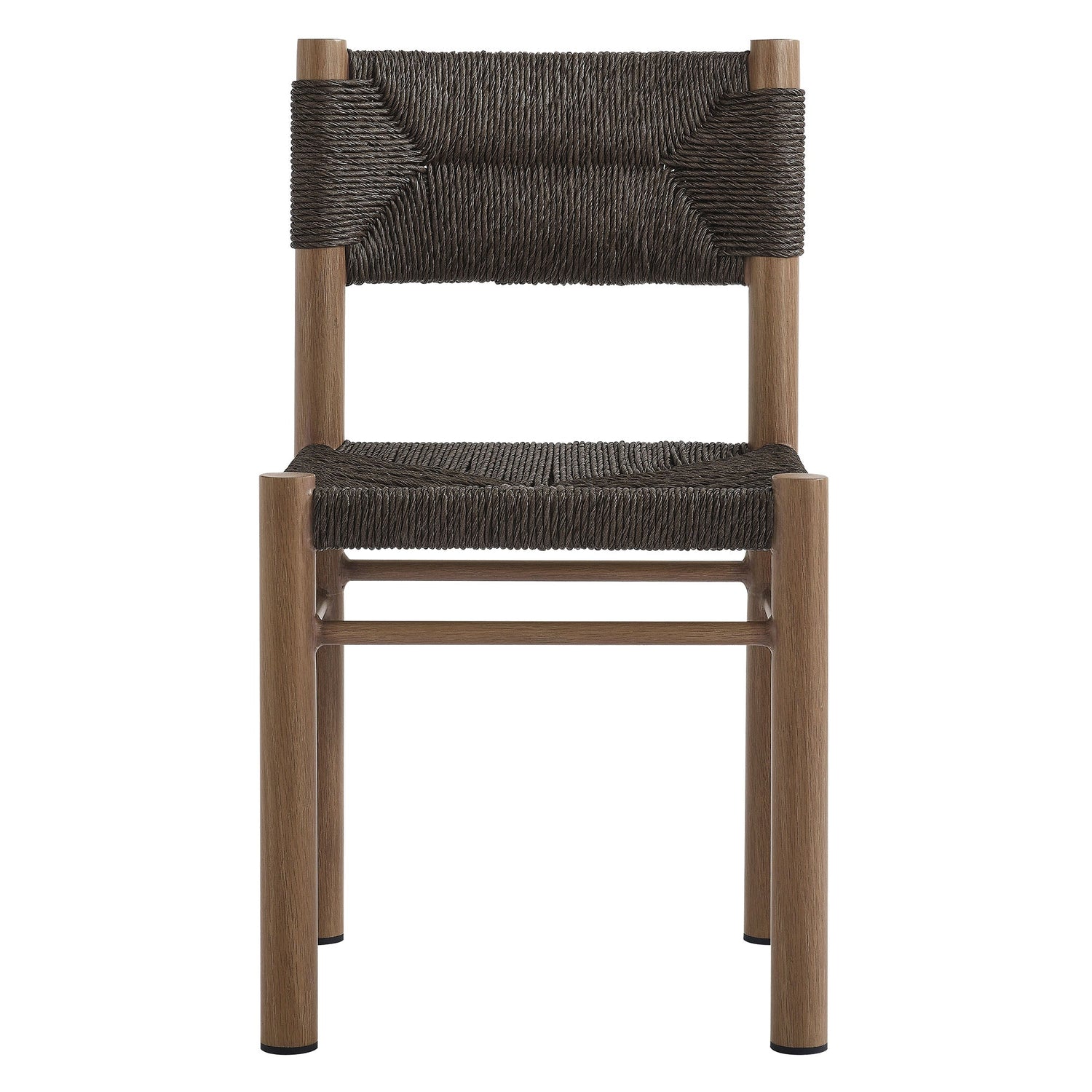Parkland 7-Piece Rectangular Outdoor Patio Rattan and Aluminum Dining Table and Chairs Set by Modway