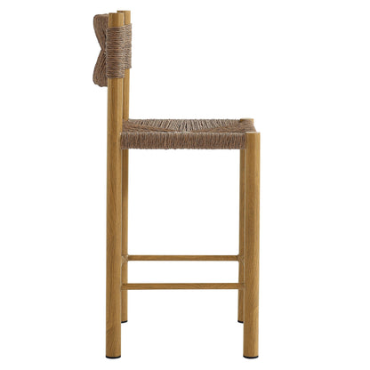Parkland Outdoor Patio Rattan and Aluminum Counter Stools Set of 2 by Modway