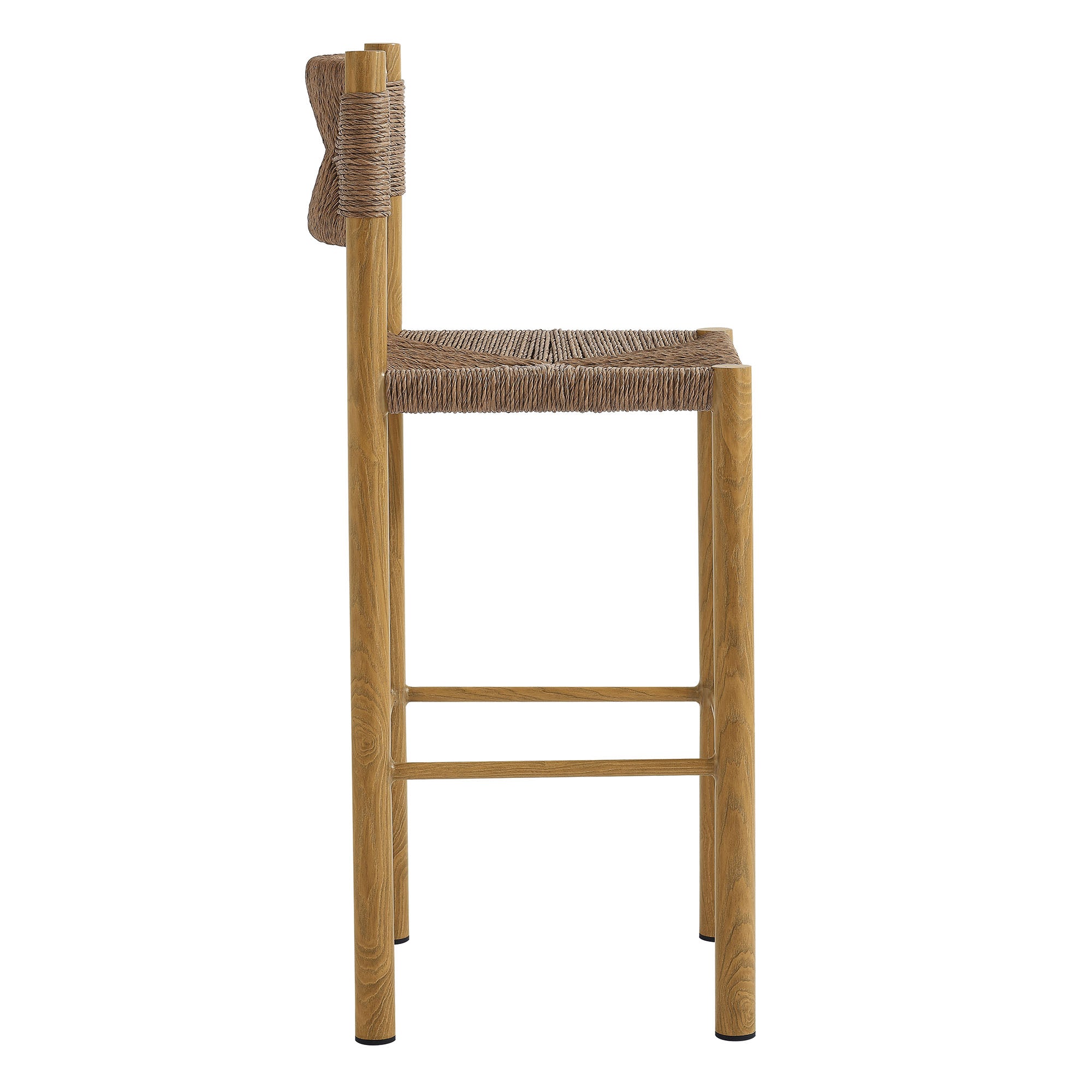 Parkland Outdoor Patio Rattan and Aluminum Bar Stools Set of 2 by Modway