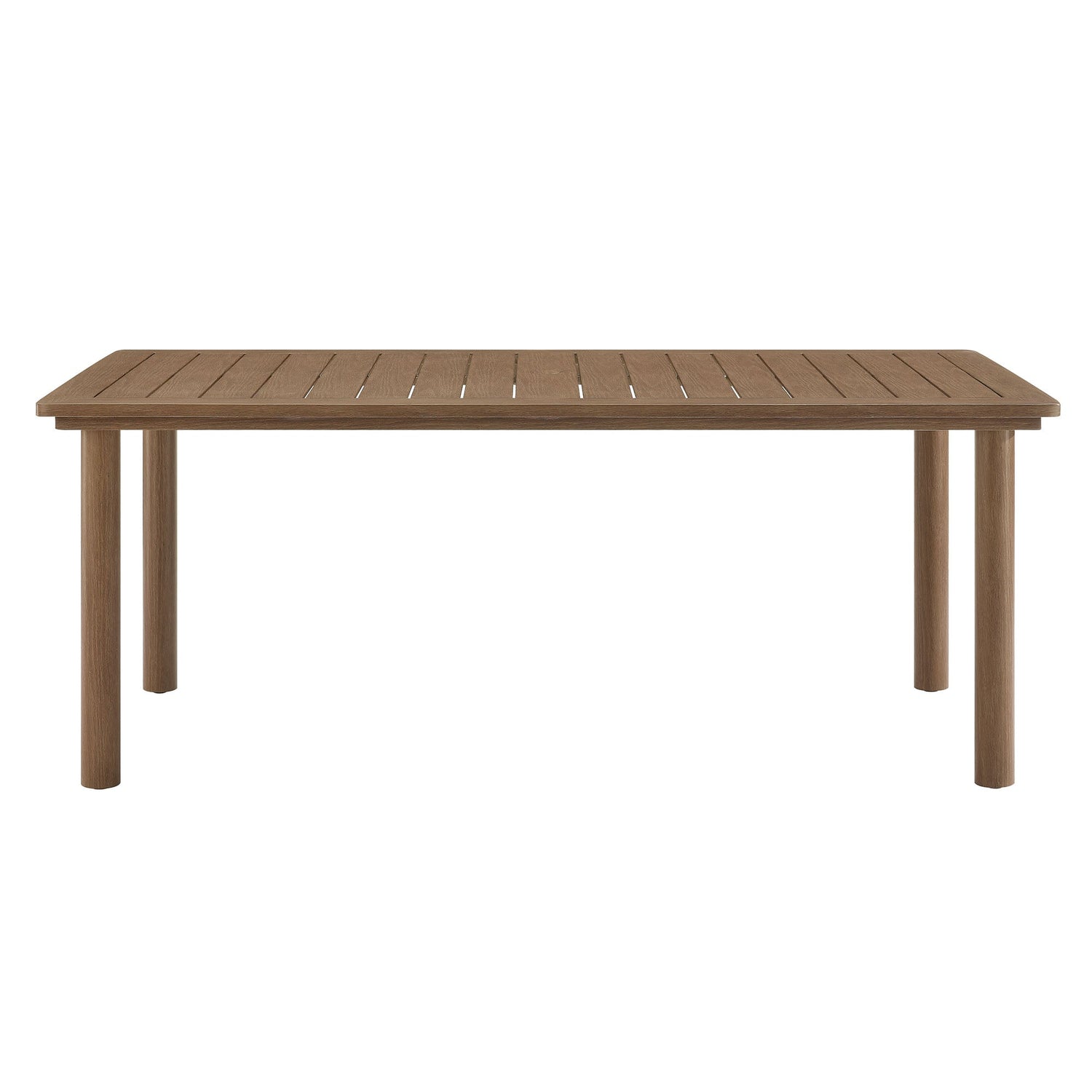 Parkland 7-Piece Rectangular Outdoor Patio Rattan and Aluminum Dining Table and Chairs Set by Modway
