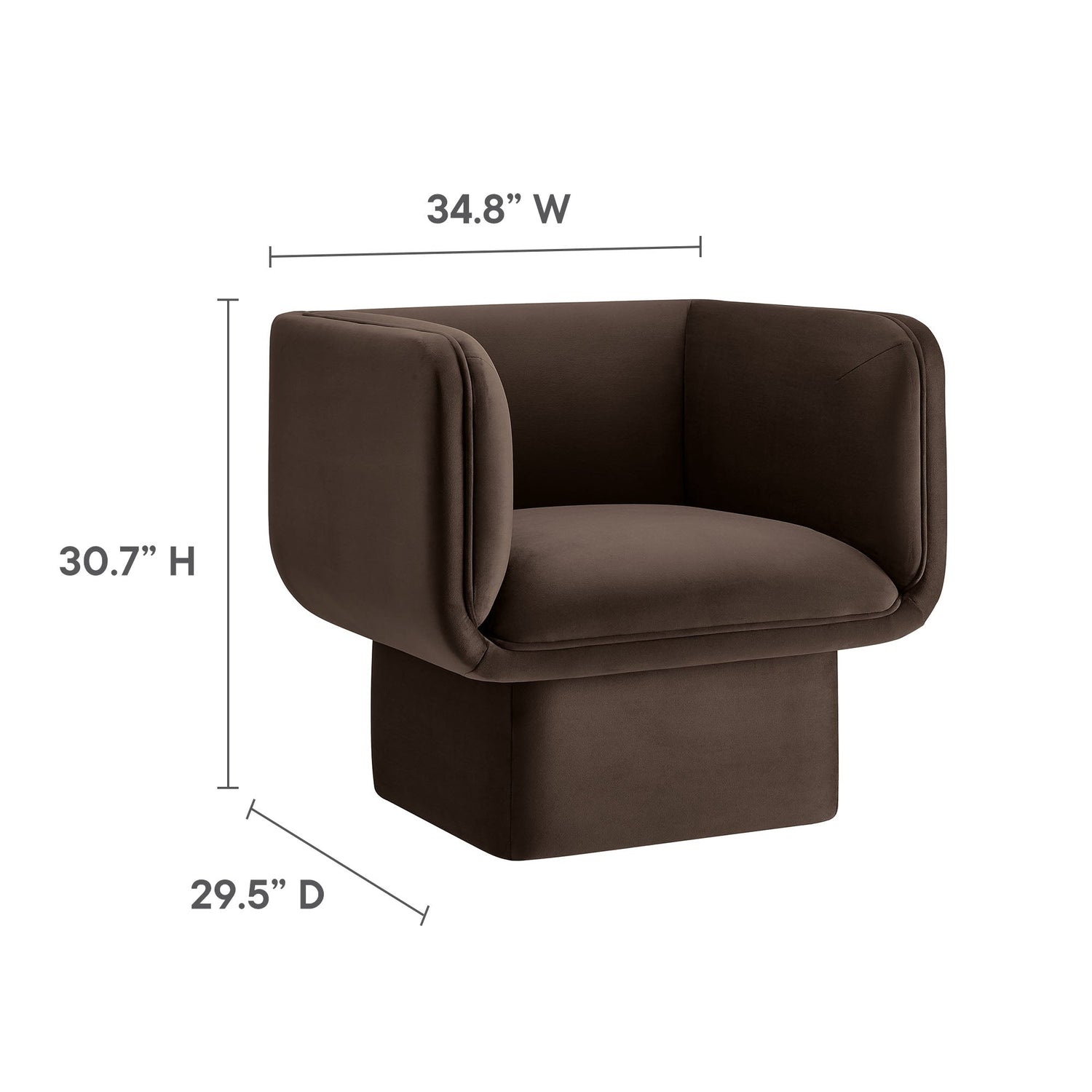 Tate Performance Velvet Accent Chair By HouseBean