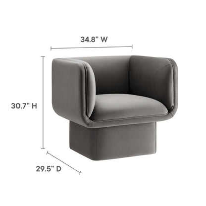 Tate Performance Velvet Accent Chair By HouseBean