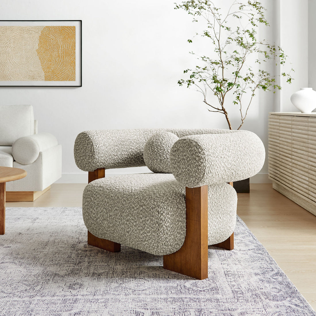 Jace Boucle Accent Chair By HouseBean