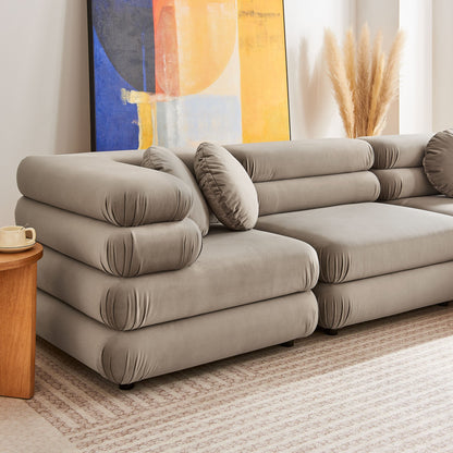 Jubilee 5-Piece Modular Performance Velvet Sectional Sofa by Modway