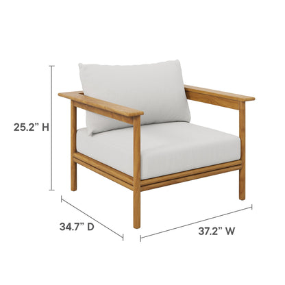 Wren Outdoor Patio Teak Wood Armchair By HouseBean