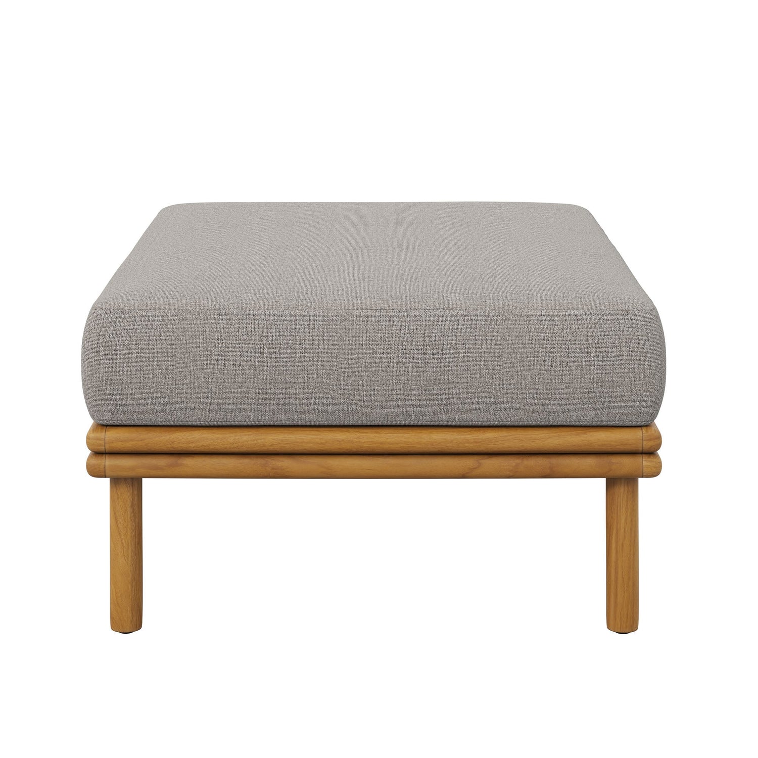 Wren Outdoor Patio Teak Wood Ottoman By HouseBean