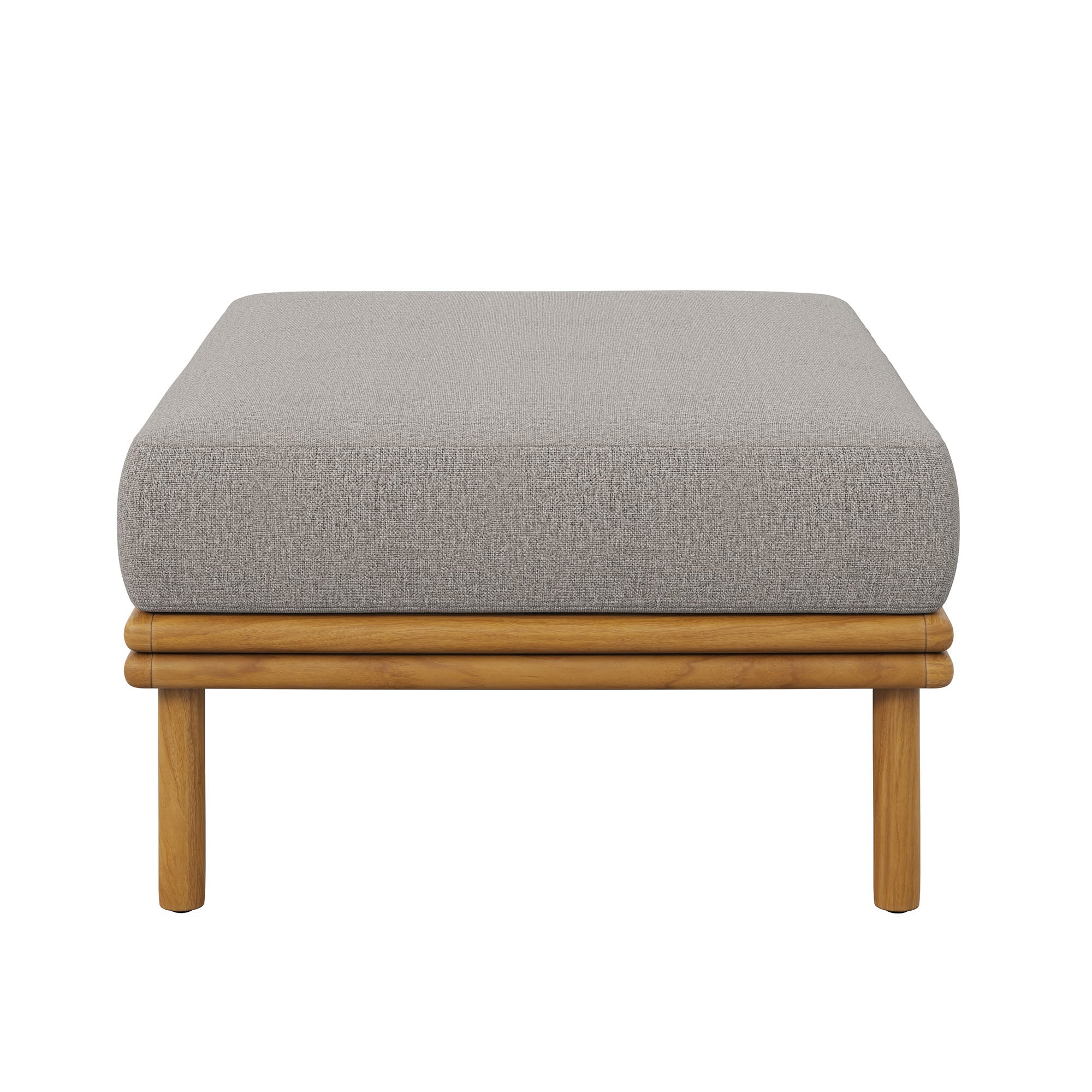 Wren Outdoor Patio Teak Wood Ottoman By HouseBean