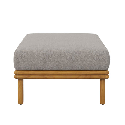 Wren Outdoor Patio Teak Wood Ottoman By HouseBean