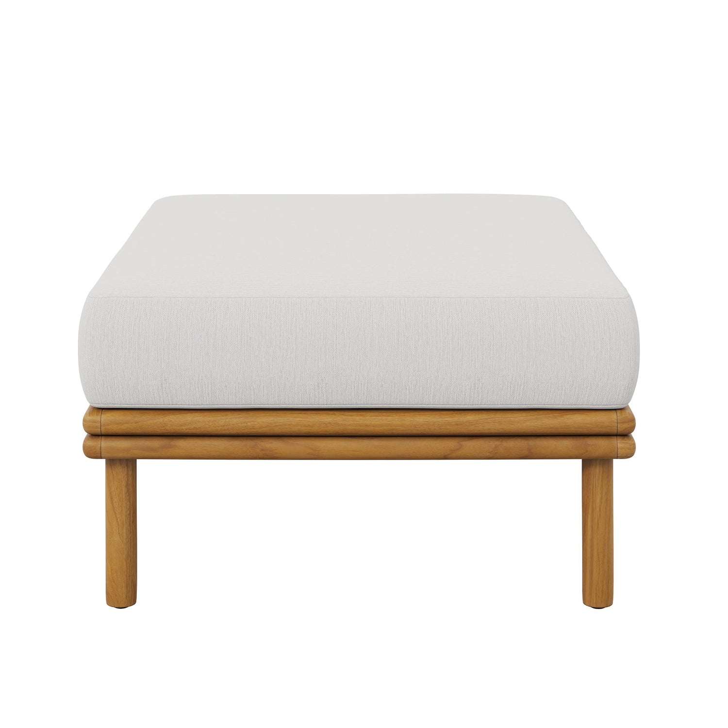 Wren Outdoor Patio Teak Wood Ottoman By HouseBean