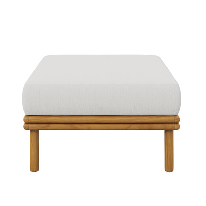 Wren Outdoor Patio Teak Wood Ottoman By HouseBean