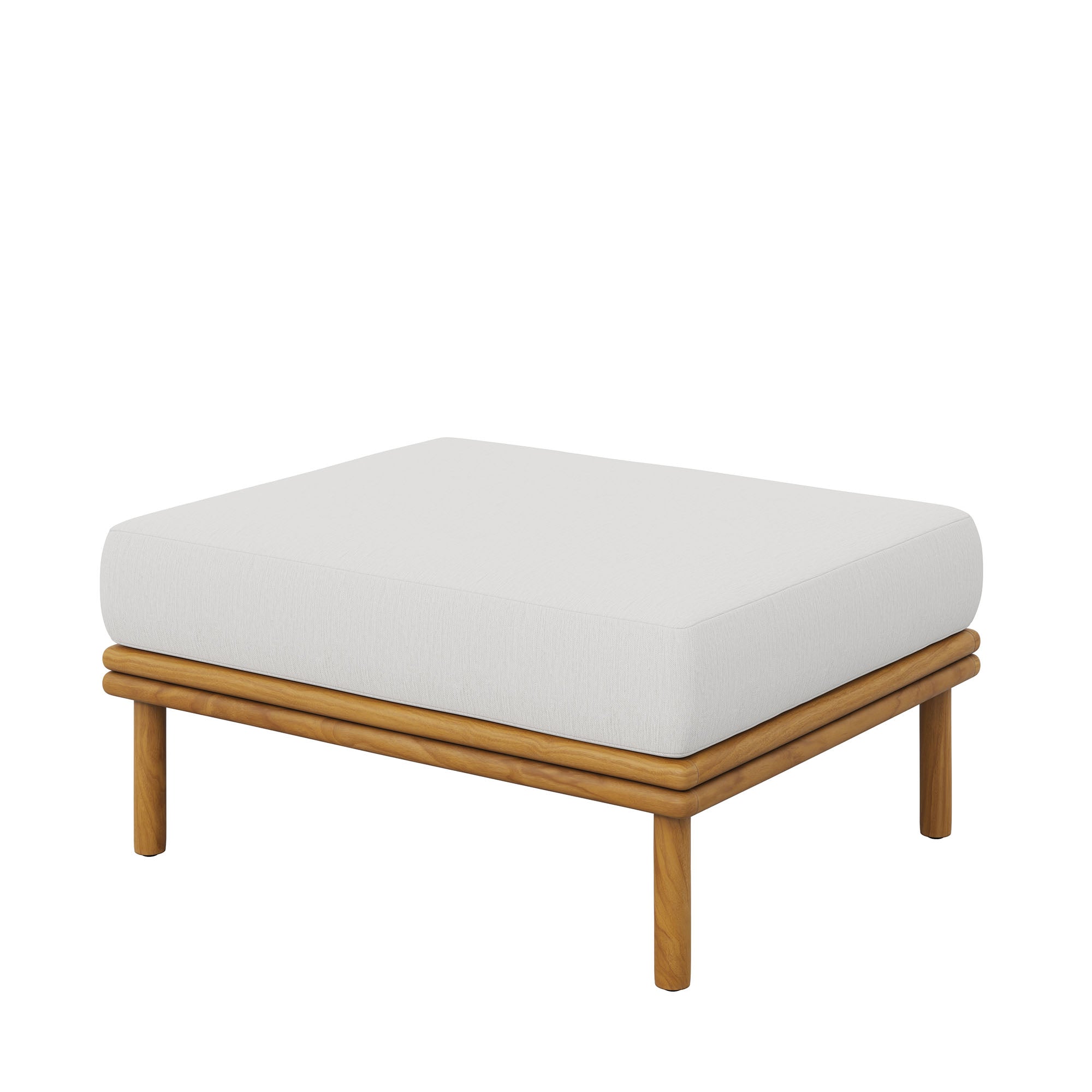 Wren Outdoor Patio Teak Wood Ottoman by Modway