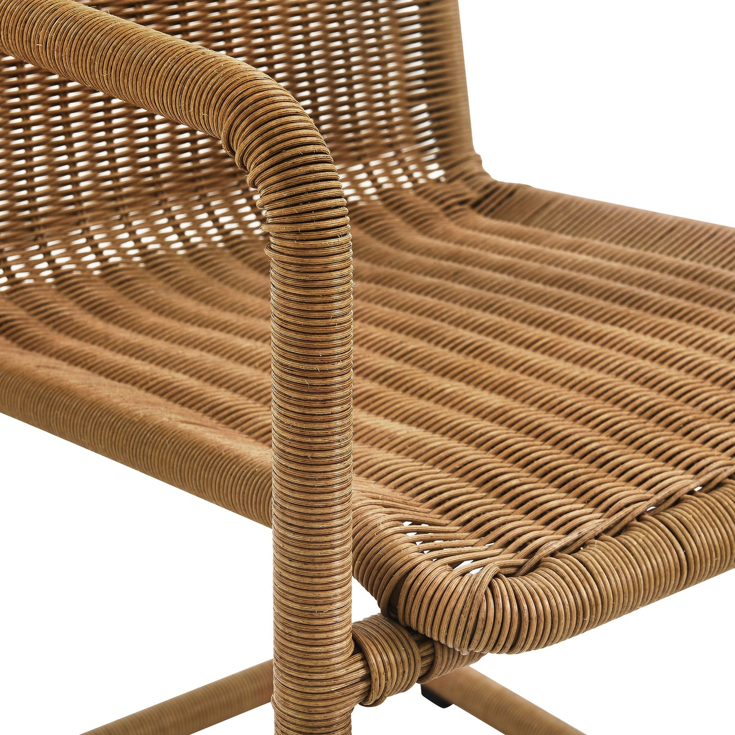 Abacus Outdoor Patio Wicker Dining Chairs Set of 2 By HouseBean