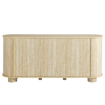 Overture 63‚Äù Oval Faux Travertine Sideboard by Modway