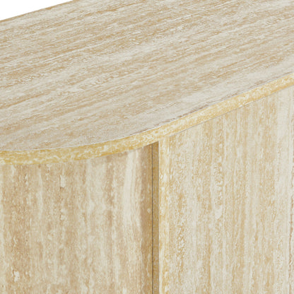 Overture 63‚Äù Oval Faux Travertine Sideboard by Modway