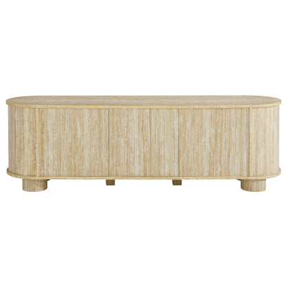 Overture 63‚Äù Oval Faux Travertine TV Stand by Modway