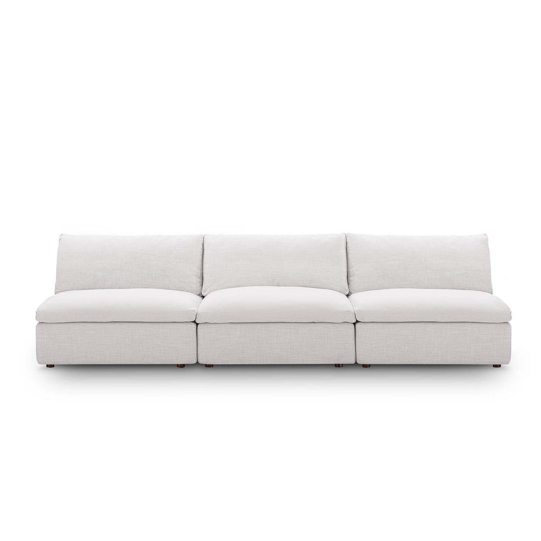 Commix Down Filled Overstuffed 3-Piece Armless Sectional Sofa