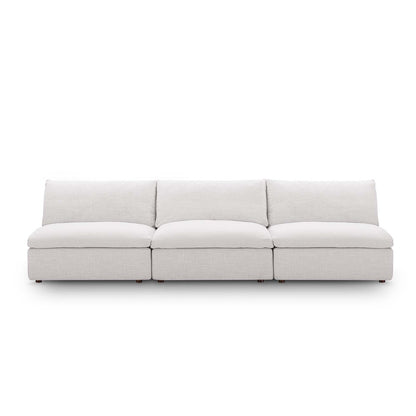 Commix Down Filled Overstuffed 3-Piece Armless Sectional Sofa