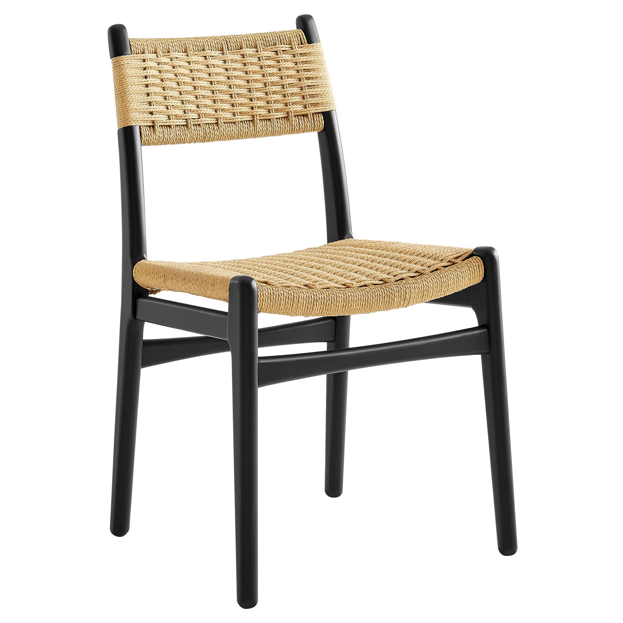 Wynn Rope and Wood Dining Side Chairs Set of 2 by Modway