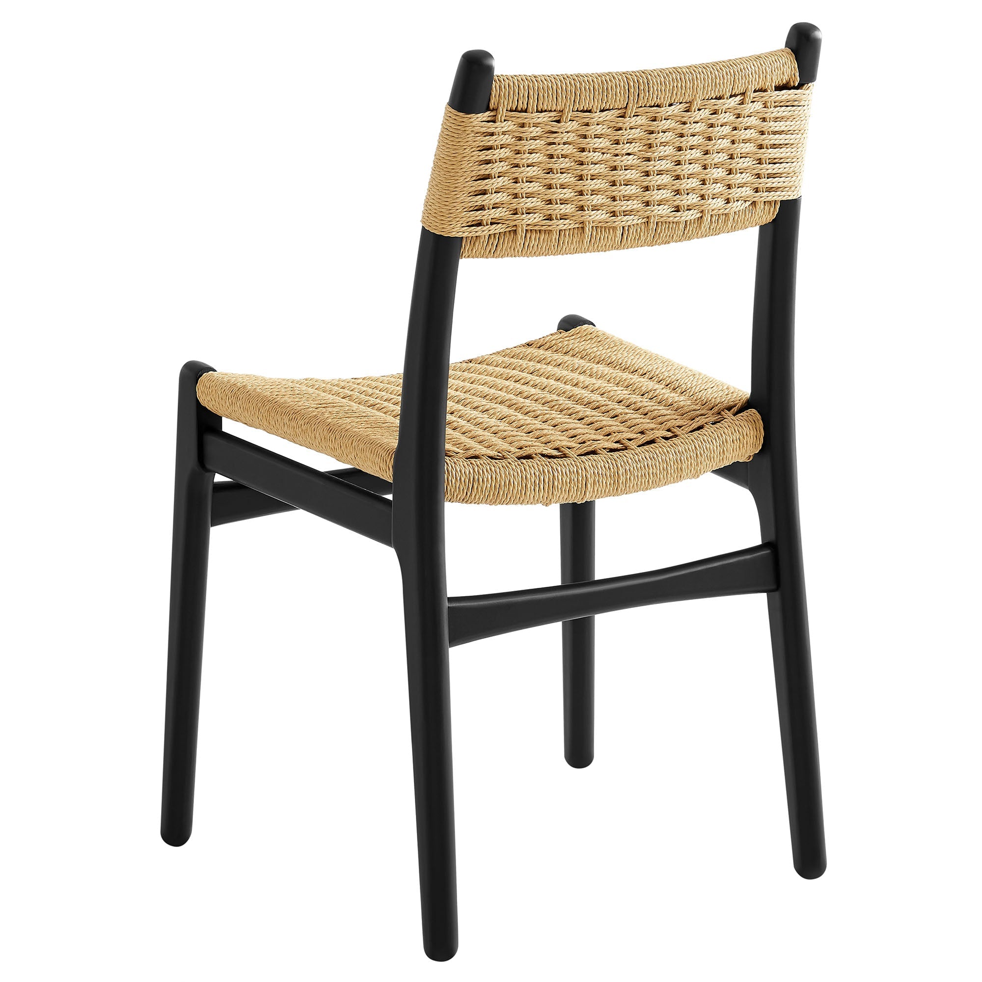 Wynn Rope and Wood Dining Side Chairs Set of 2 By HouseBean