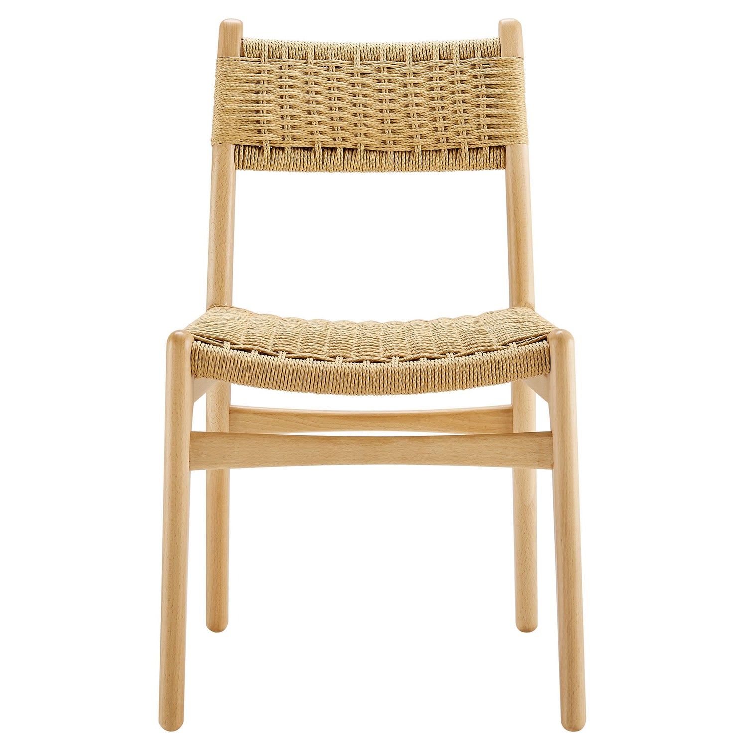 Wynn Rope and Wood Dining Side Chairs Set of 2 By HouseBean