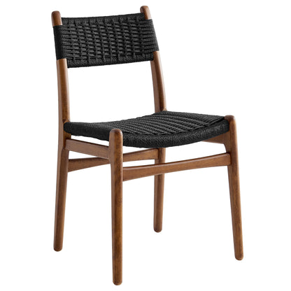 Wynn Rope and Wood Dining Side Chairs Set of 2 by Modway