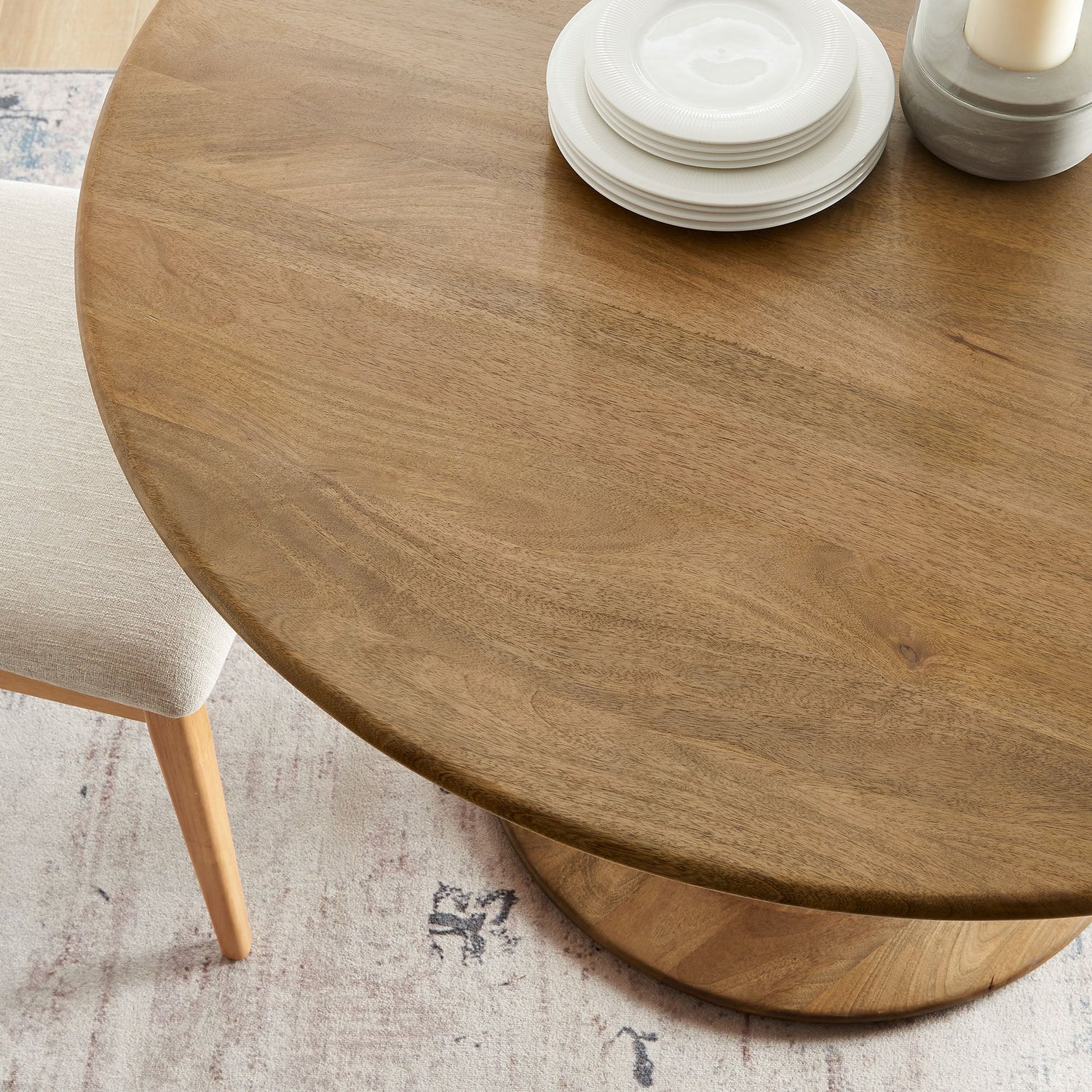 Lippa 48&quot; Round Solid Wood Dining Table By HouseBean