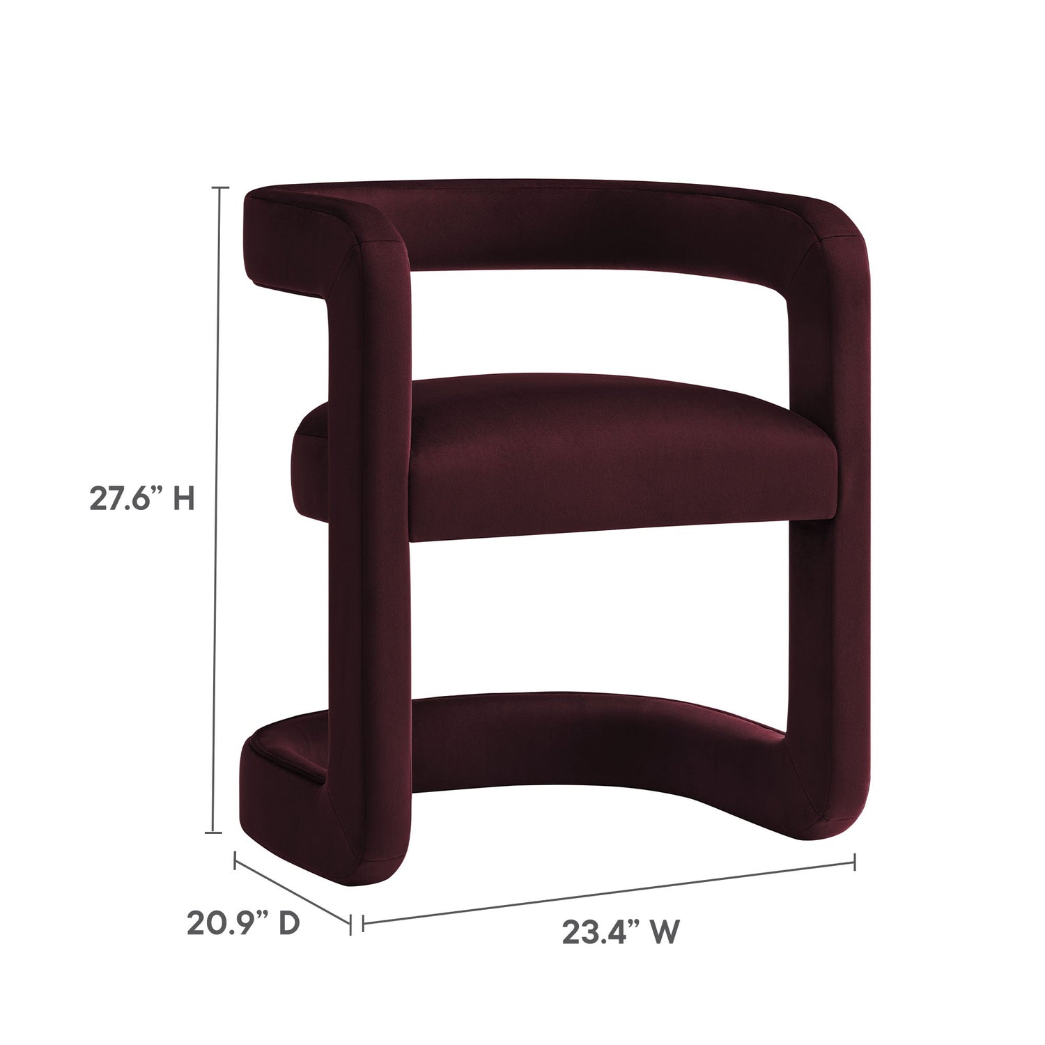 Winslow Barrel Performance Velvet Dining Chair  by Modway