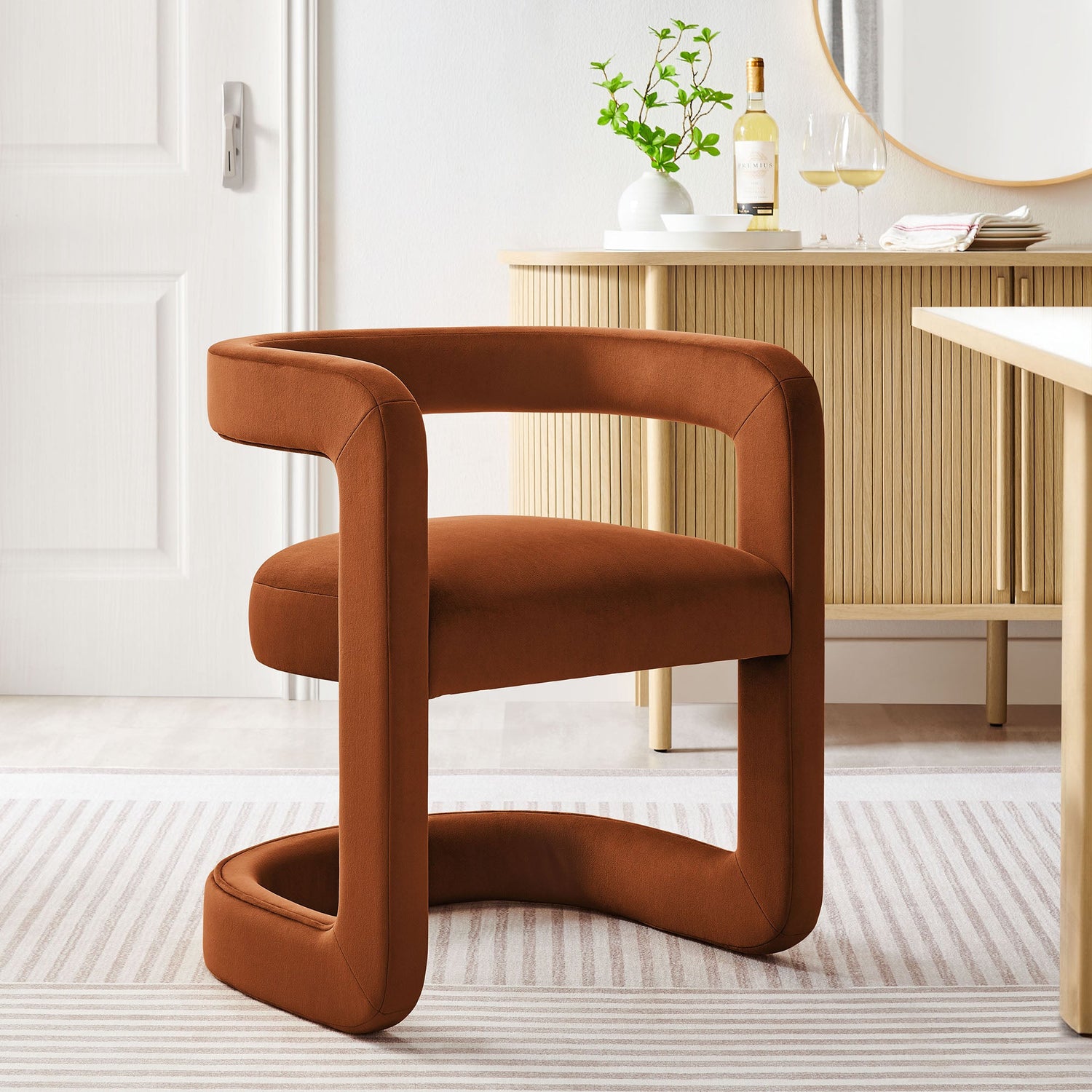 Winslow Barrel Performance Velvet Dining Chair  by Modway