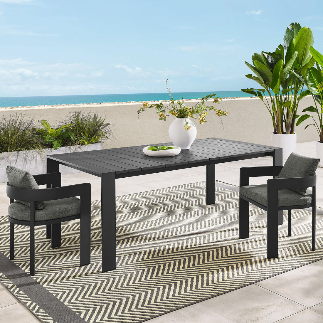 Tahoe Rectangular Outdoor Patio Aluminum Dining Table by Modway