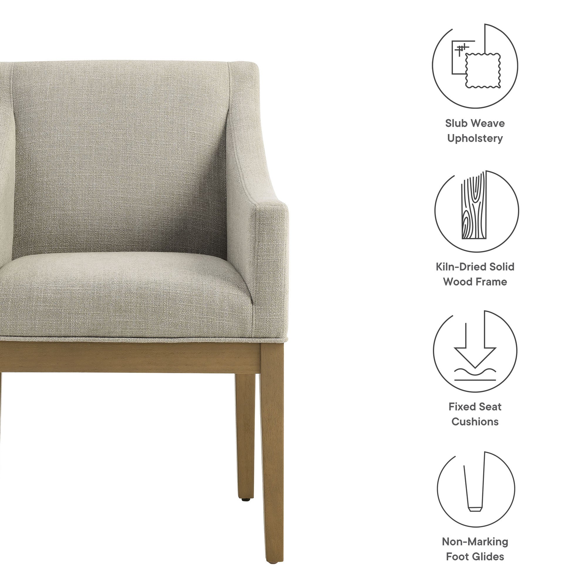 Alton Fabric Upholstered Dining Armchair by Modway