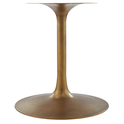 Lippa 48&quot; Round Pedestal Solid Wood and Metal Dining Table By HouseBean