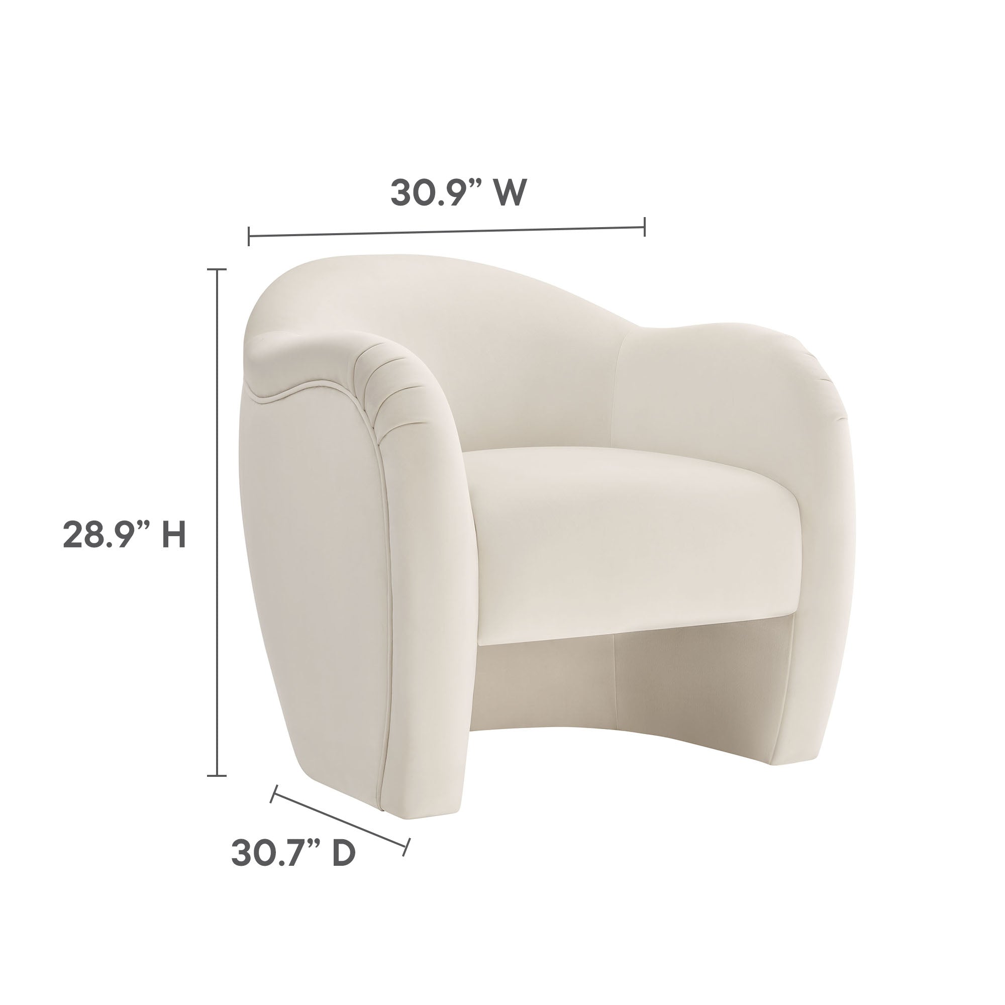 Compose Performance Velvet Accent Chair By HouseBean