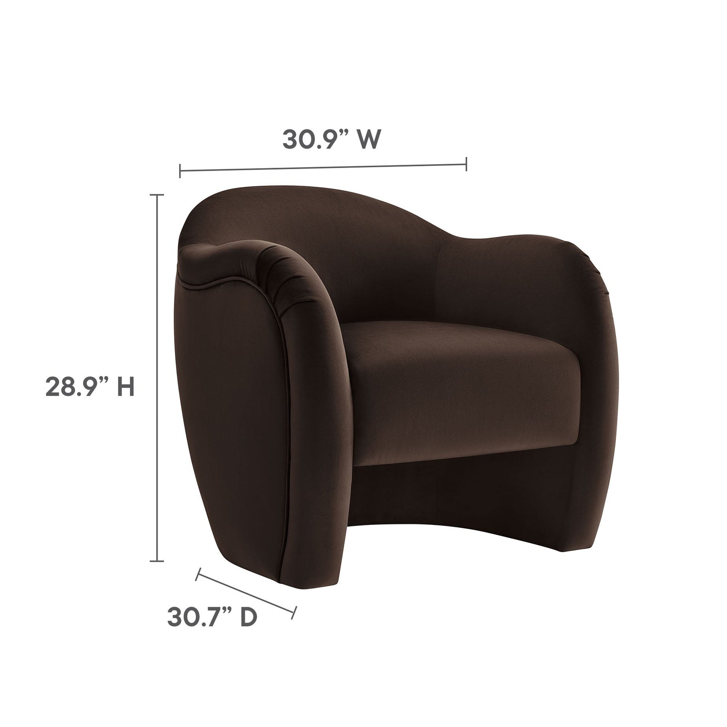 Compose Performance Velvet Accent Chair By HouseBean