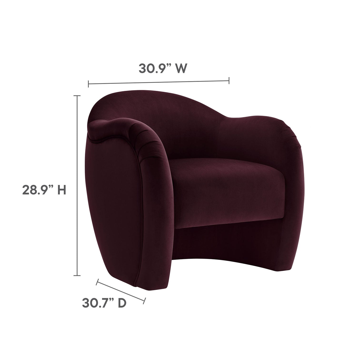 Compose Performance Velvet Accent Chair By HouseBean