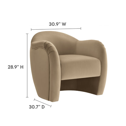 Compose Performance Velvet Accent Chair By HouseBean